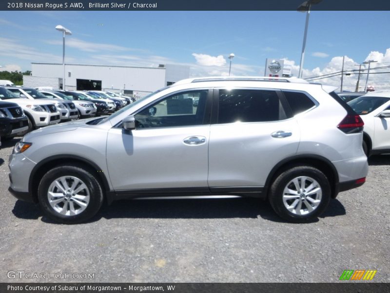 Brilliant Silver / Charcoal 2018 Nissan Rogue S AWD