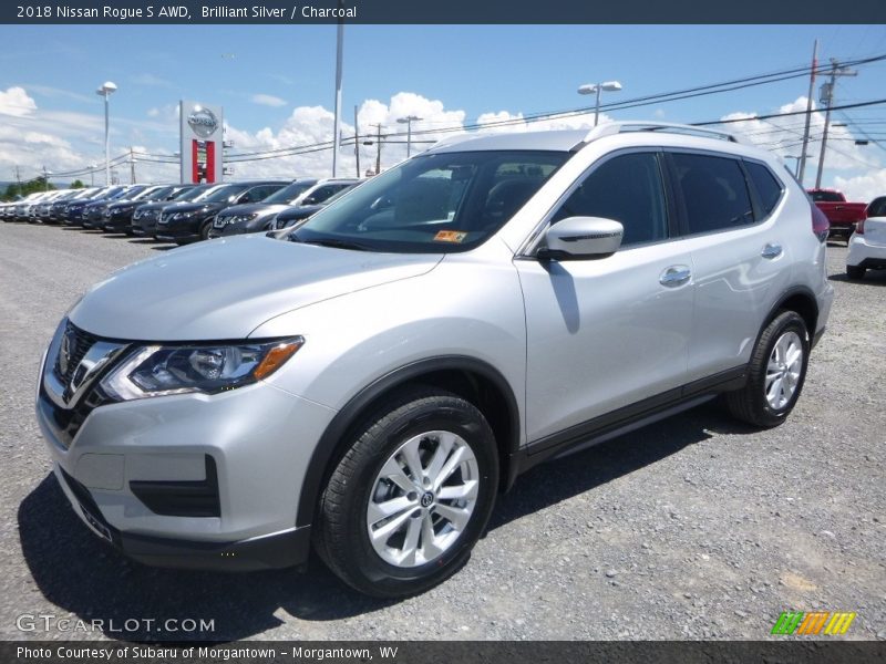Brilliant Silver / Charcoal 2018 Nissan Rogue S AWD