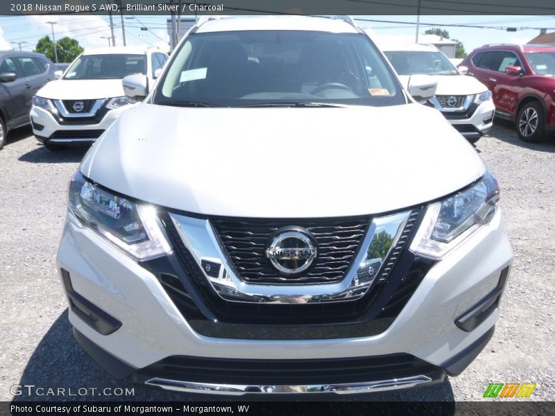 Brilliant Silver / Charcoal 2018 Nissan Rogue S AWD