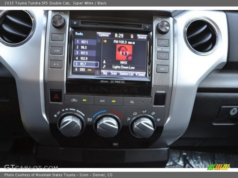 Super White / Black 2015 Toyota Tundra SR5 Double Cab
