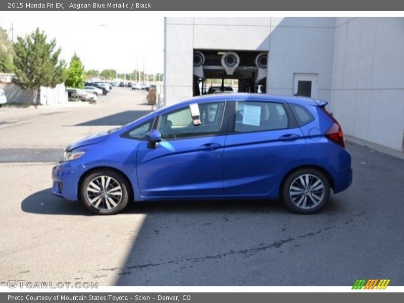 Aegean Blue Metallic / Black 2015 Honda Fit EX