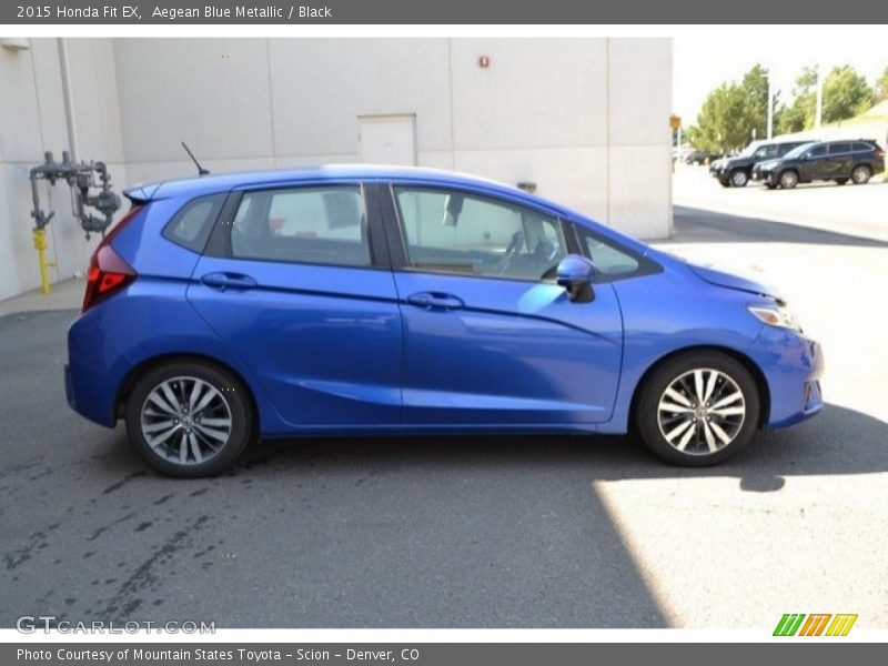 Aegean Blue Metallic / Black 2015 Honda Fit EX