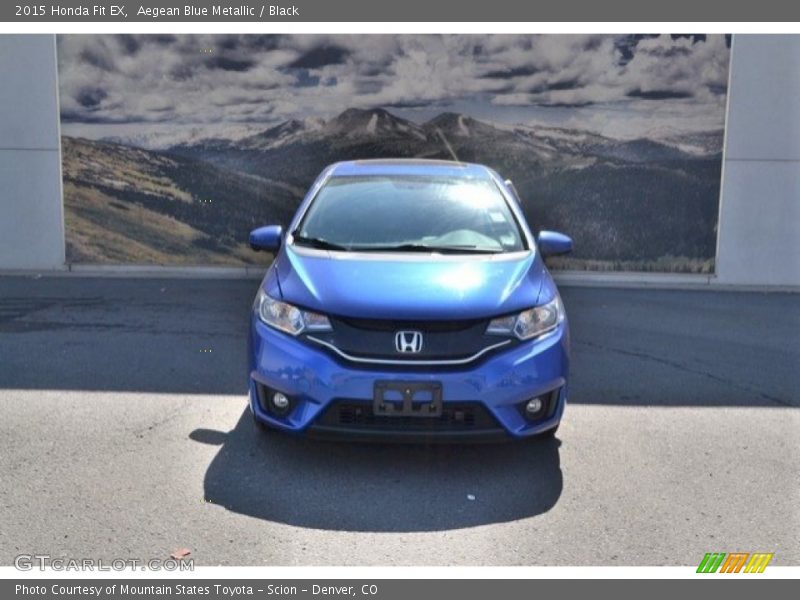 Aegean Blue Metallic / Black 2015 Honda Fit EX