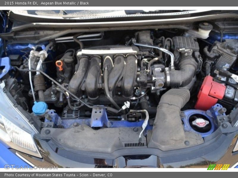 Aegean Blue Metallic / Black 2015 Honda Fit EX