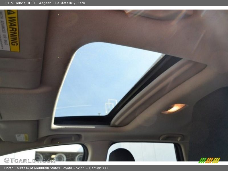 Aegean Blue Metallic / Black 2015 Honda Fit EX