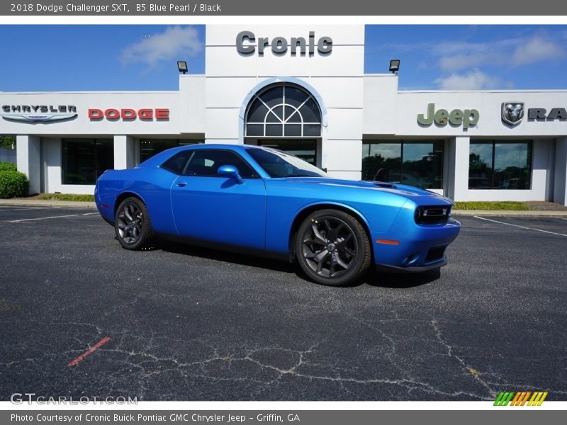 B5 Blue Pearl / Black 2018 Dodge Challenger SXT