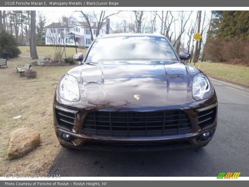 Mahogany Metallic / Black/Luxor Beige 2018 Porsche Macan S