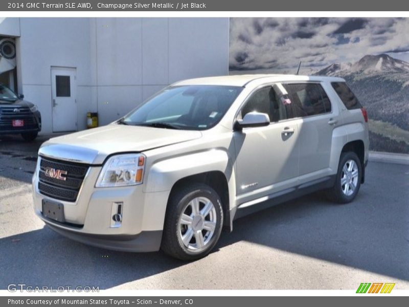 Champagne Silver Metallic / Jet Black 2014 GMC Terrain SLE AWD