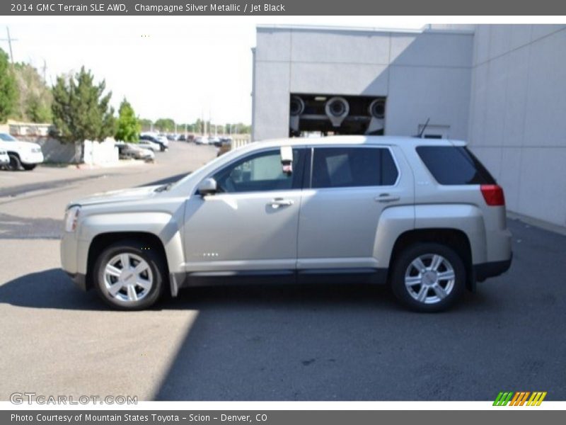 Champagne Silver Metallic / Jet Black 2014 GMC Terrain SLE AWD
