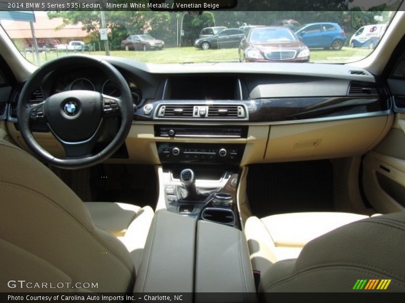 Mineral White Metallic / Venetian Beige 2014 BMW 5 Series 535i Sedan