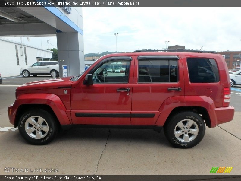 Inferno Red Crystal Pearl / Pastel Pebble Beige 2010 Jeep Liberty Sport 4x4