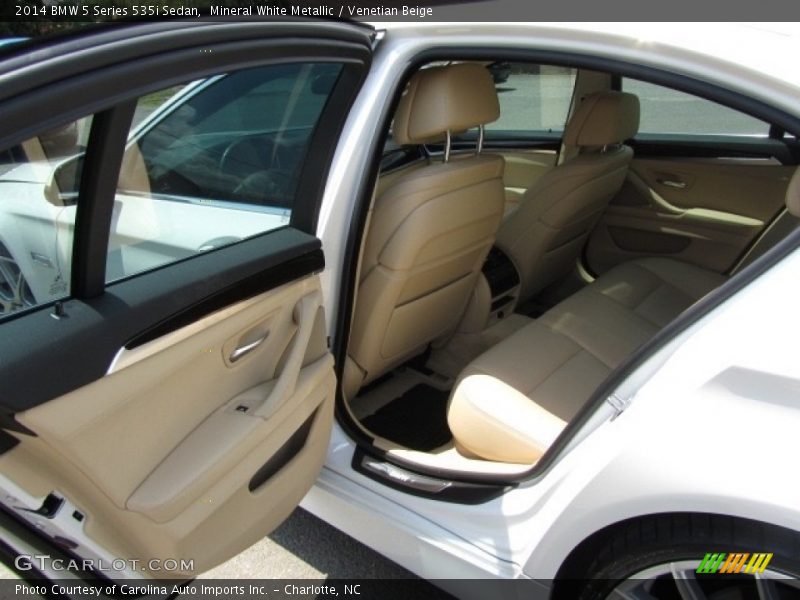 Mineral White Metallic / Venetian Beige 2014 BMW 5 Series 535i Sedan