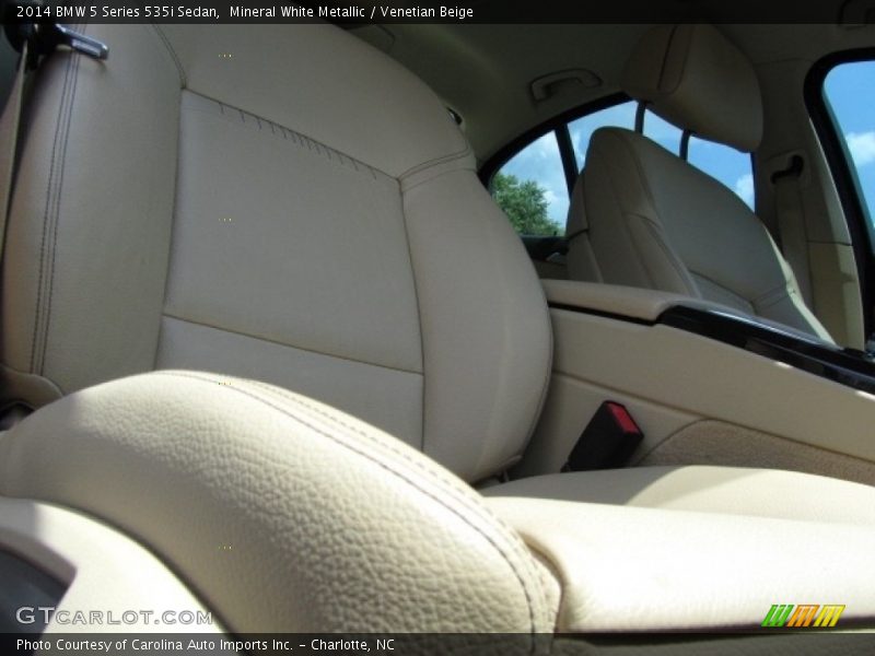 Mineral White Metallic / Venetian Beige 2014 BMW 5 Series 535i Sedan