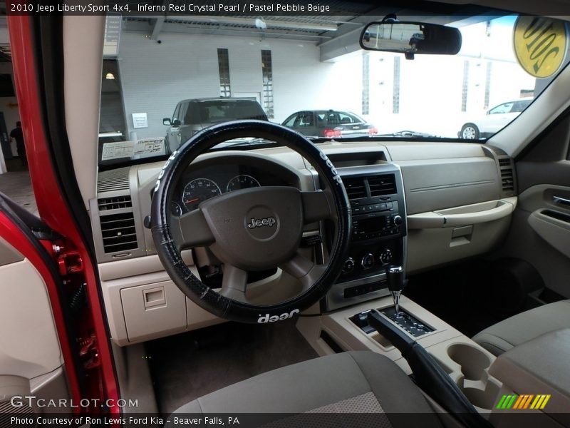 Inferno Red Crystal Pearl / Pastel Pebble Beige 2010 Jeep Liberty Sport 4x4