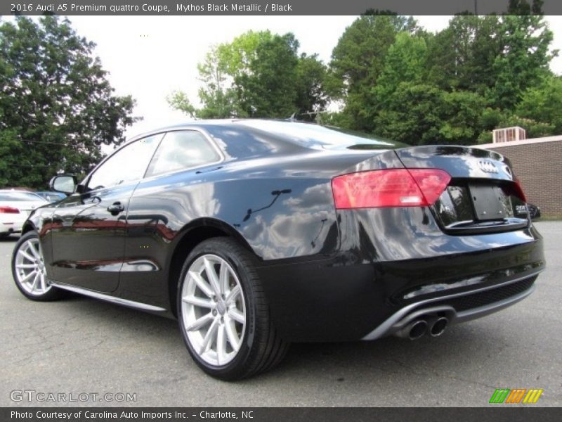 Mythos Black Metallic / Black 2016 Audi A5 Premium quattro Coupe