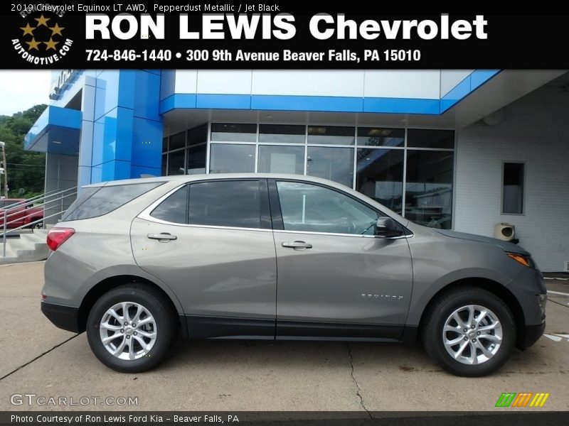 Pepperdust Metallic / Jet Black 2019 Chevrolet Equinox LT AWD