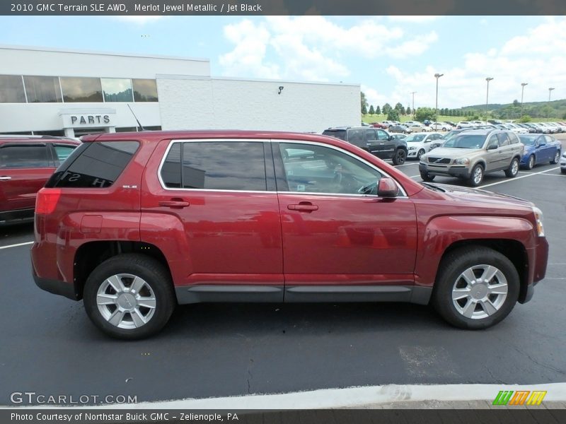 Merlot Jewel Metallic / Jet Black 2010 GMC Terrain SLE AWD