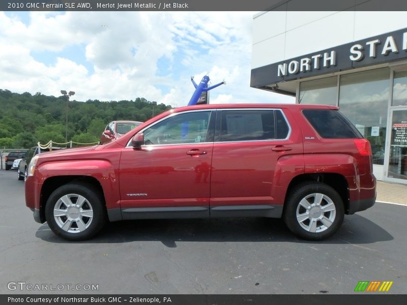 Merlot Jewel Metallic / Jet Black 2010 GMC Terrain SLE AWD