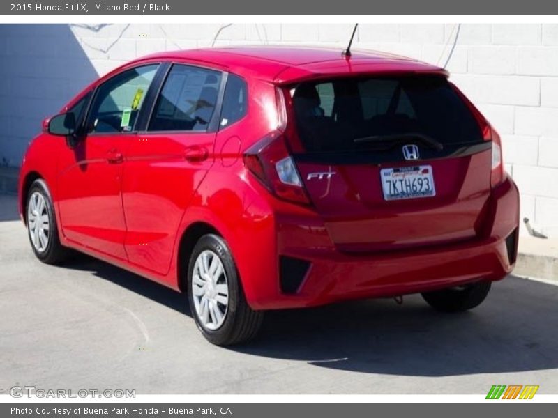 Milano Red / Black 2015 Honda Fit LX