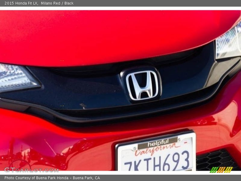 Milano Red / Black 2015 Honda Fit LX