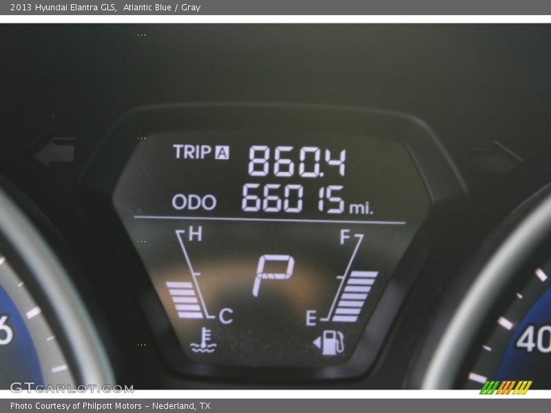 Atlantic Blue / Gray 2013 Hyundai Elantra GLS