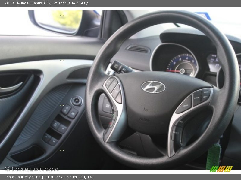 Atlantic Blue / Gray 2013 Hyundai Elantra GLS