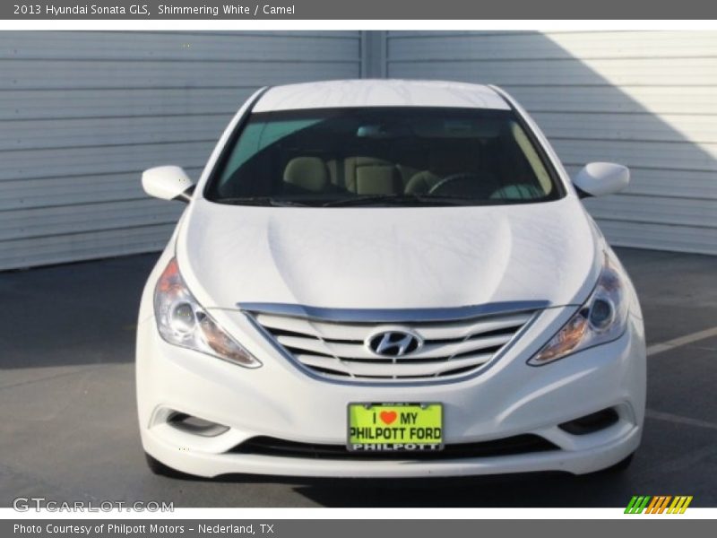 Shimmering White / Camel 2013 Hyundai Sonata GLS