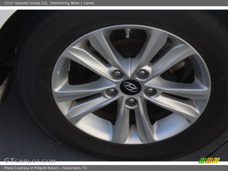Shimmering White / Camel 2013 Hyundai Sonata GLS