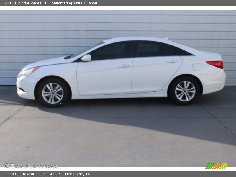 Shimmering White / Camel 2013 Hyundai Sonata GLS
