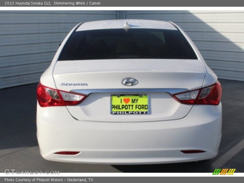 Shimmering White / Camel 2013 Hyundai Sonata GLS