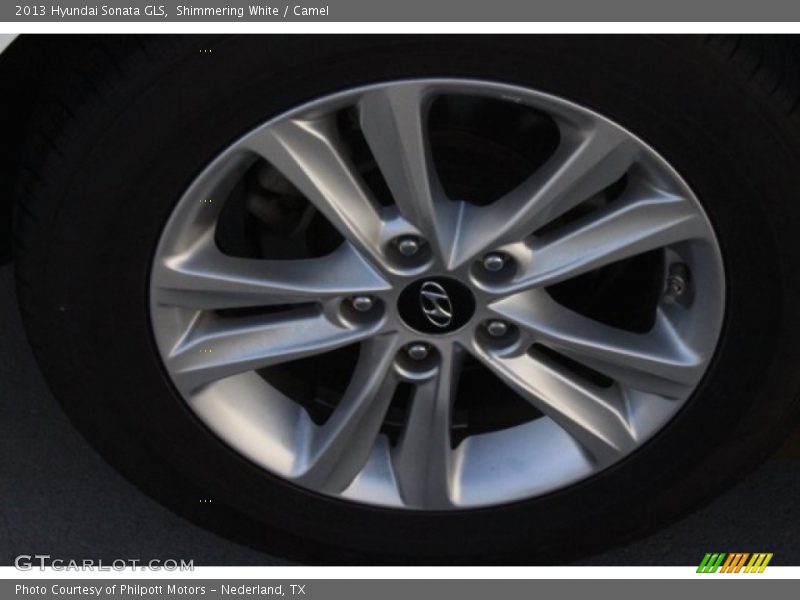 Shimmering White / Camel 2013 Hyundai Sonata GLS