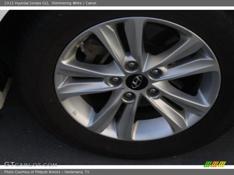 Shimmering White / Camel 2013 Hyundai Sonata GLS