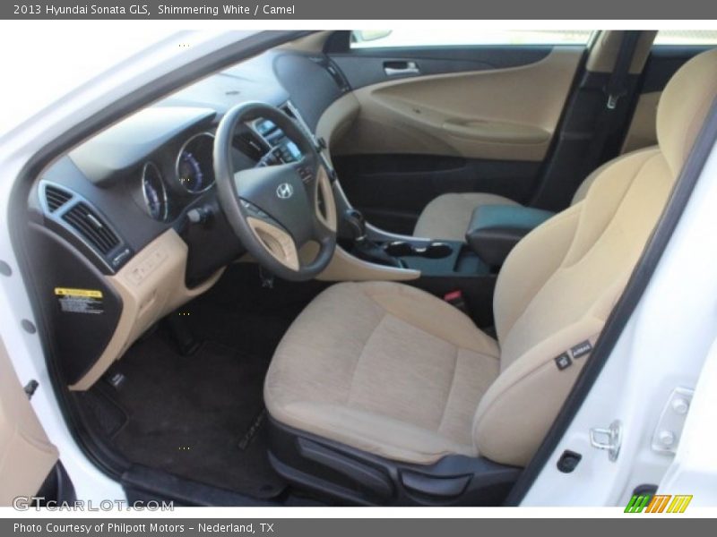 Shimmering White / Camel 2013 Hyundai Sonata GLS