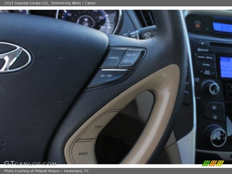 Shimmering White / Camel 2013 Hyundai Sonata GLS
