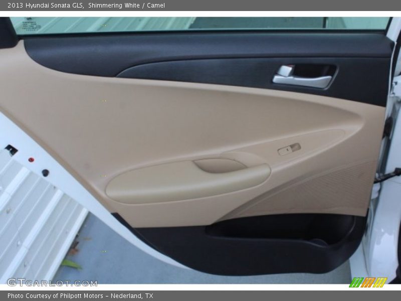 Shimmering White / Camel 2013 Hyundai Sonata GLS