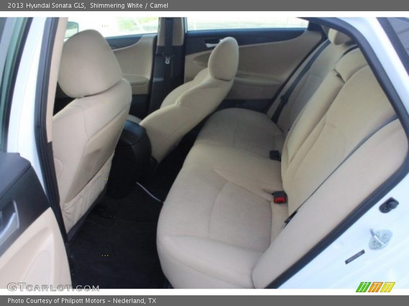 Shimmering White / Camel 2013 Hyundai Sonata GLS
