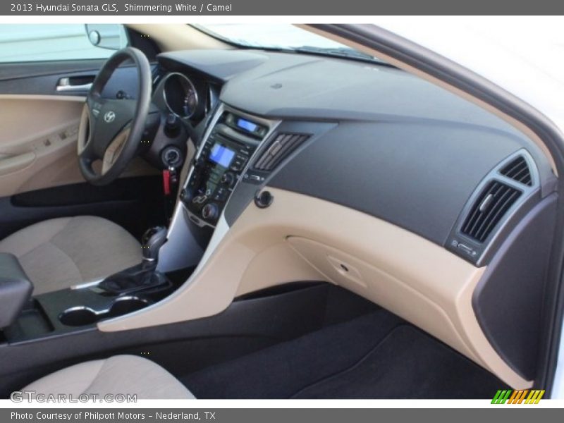 Shimmering White / Camel 2013 Hyundai Sonata GLS
