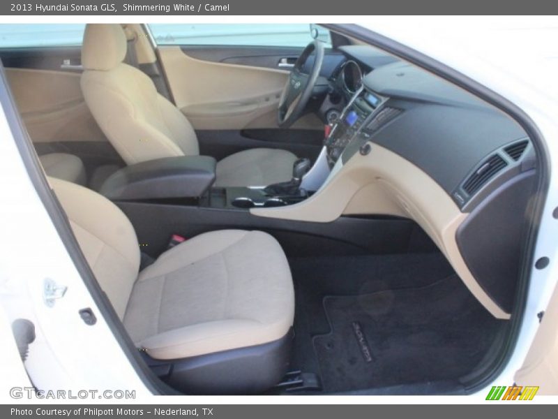 Shimmering White / Camel 2013 Hyundai Sonata GLS