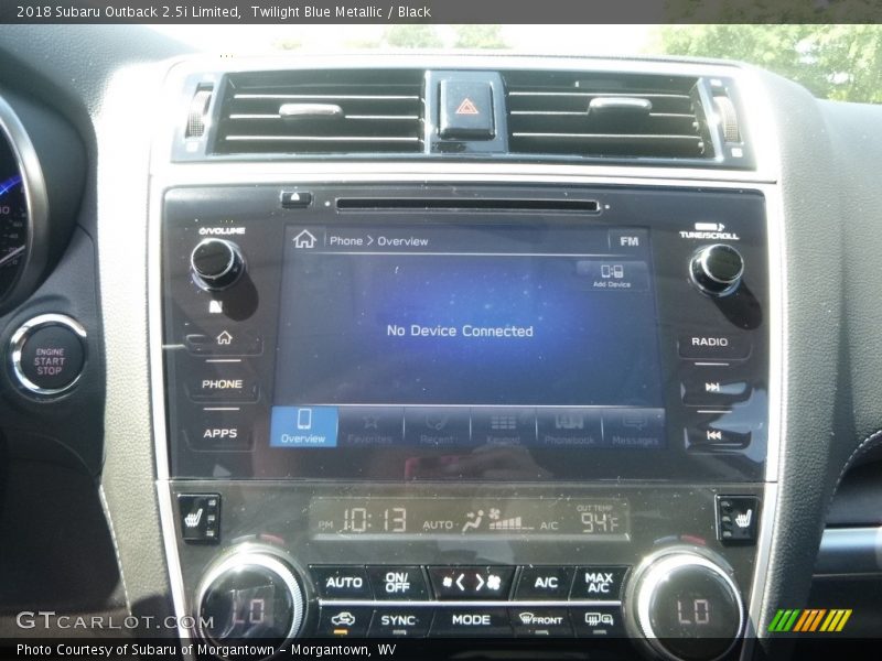 Twilight Blue Metallic / Black 2018 Subaru Outback 2.5i Limited