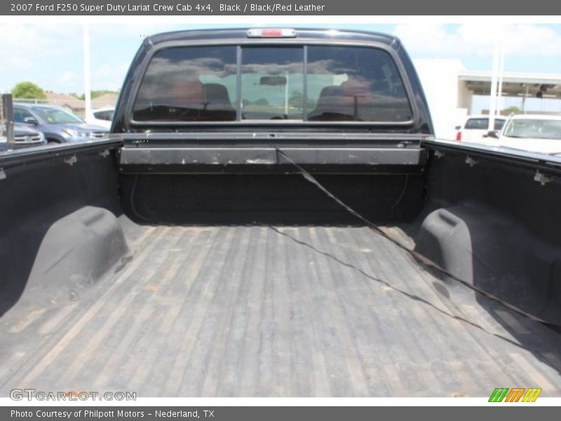 Black / Black/Red Leather 2007 Ford F250 Super Duty Lariat Crew Cab 4x4