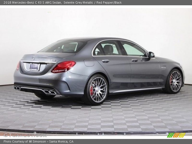 Selenite Grey Metallic / Red Pepper/Black 2018 Mercedes-Benz C 63 S AMG Sedan