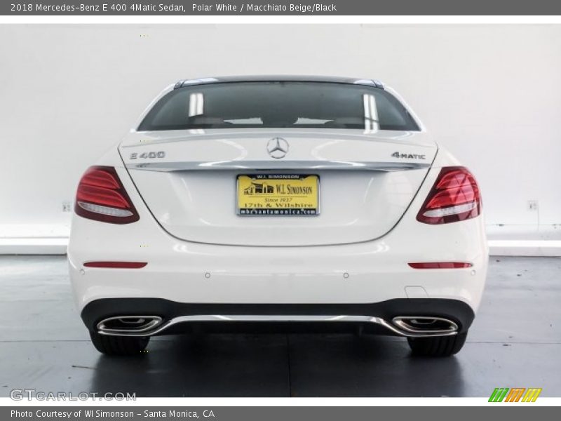 Polar White / Macchiato Beige/Black 2018 Mercedes-Benz E 400 4Matic Sedan