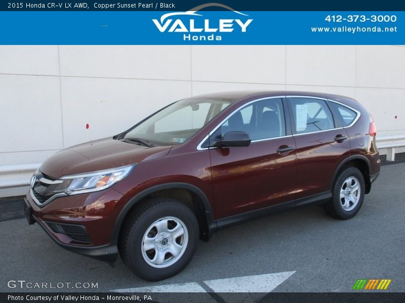 Copper Sunset Pearl / Black 2015 Honda CR-V LX AWD