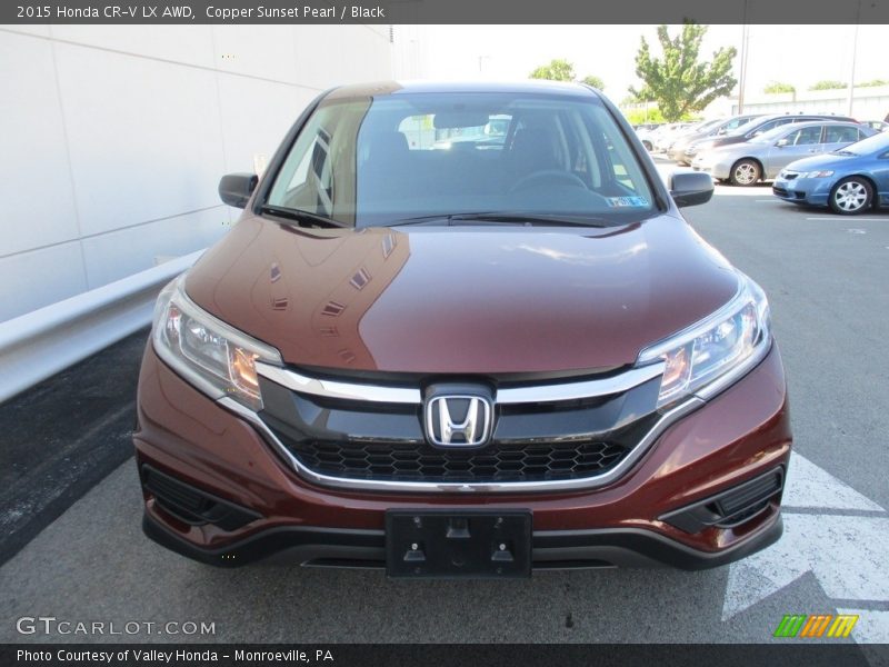 Copper Sunset Pearl / Black 2015 Honda CR-V LX AWD