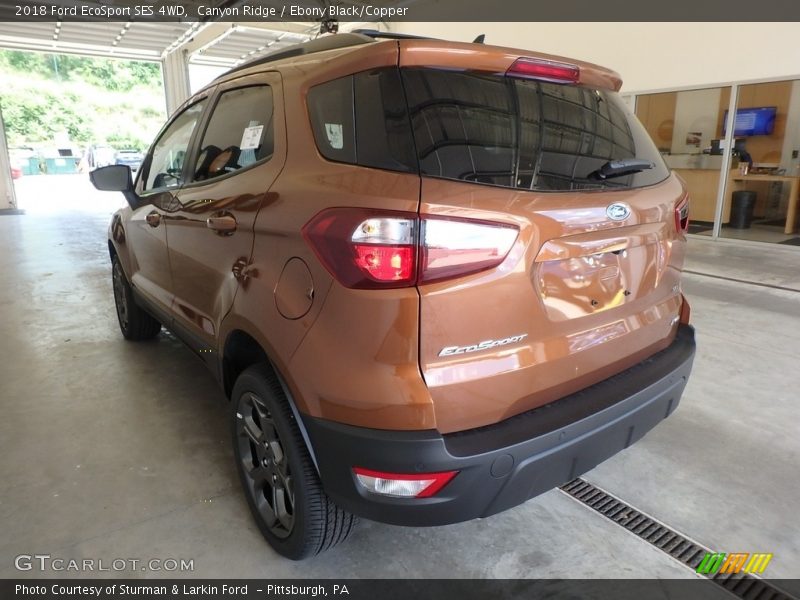 Canyon Ridge / Ebony Black/Copper 2018 Ford EcoSport SES 4WD