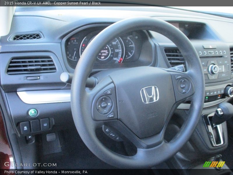 Copper Sunset Pearl / Black 2015 Honda CR-V LX AWD