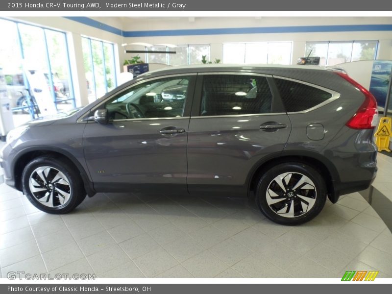Modern Steel Metallic / Gray 2015 Honda CR-V Touring AWD