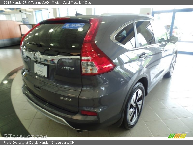 Modern Steel Metallic / Gray 2015 Honda CR-V Touring AWD