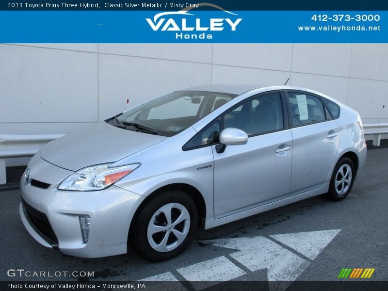 Classic Silver Metallic / Misty Gray 2013 Toyota Prius Three Hybrid