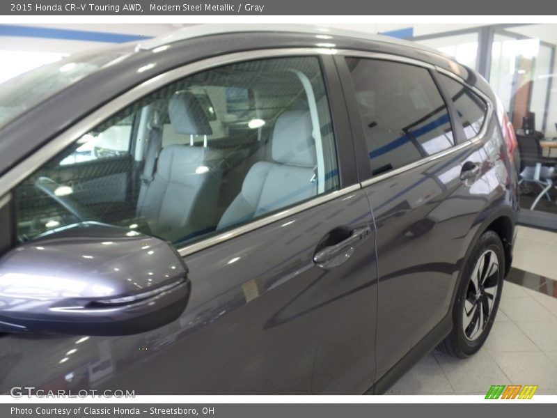 Modern Steel Metallic / Gray 2015 Honda CR-V Touring AWD